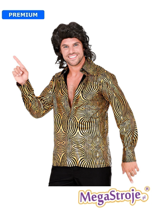 Koszula Disco lata 70. złota